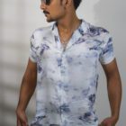 Blue Tie Dye Shirt in Boski Linen