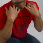 Think Outside the Box Round Neck T-Shirt Red