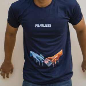 Fearless Round Neck T-Shirt Blue