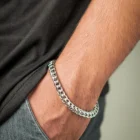 Stainless steel bracelet with magnetic lock