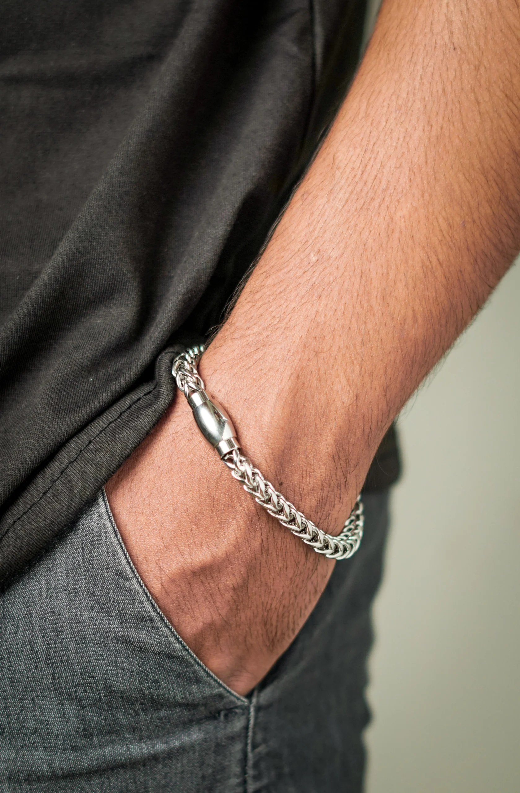 Stainless Steel bracelet with magnetic lock