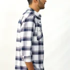 Flannel Flap Pockets Check Print Shirt