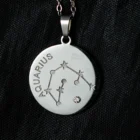 Aquarrius Stainless Steel Zodiac Sign Necklace