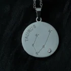 Taurus Stainless Steel Zodiac Sign Necklace