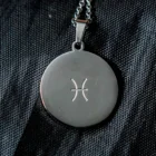 Pisces Stainless Steel Zodiac Sign Necklace