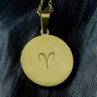 Aries Stainless Steel Zodiac Sign Necklace