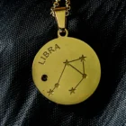 Libra Stainless Steel Zodiac Sign Necklace