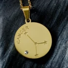 Cancer Stainless Steel Zodiac Sign Necklace