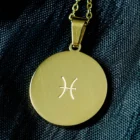 Pisces Stainless Steel Zodiac Sign Necklace