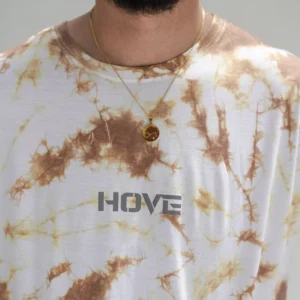 Camel brown tie dye oversize T-shirt