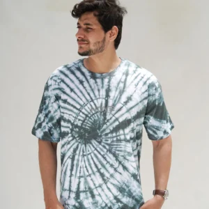 Charcoal grey tie dye oversize T-shirt