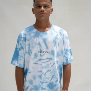 Sky Blue Tie Dye Oversize T-Shirt